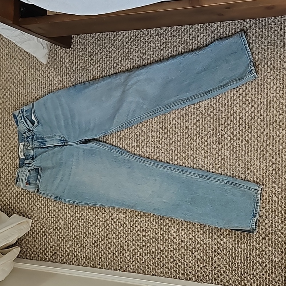Abercrombie and fitch 90s straight ultra high rise curve love jeans 26 2 2xs 26 - Picture 2 of 5